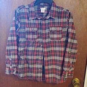Joe fresh kids plaid long sleeve button up XL 14